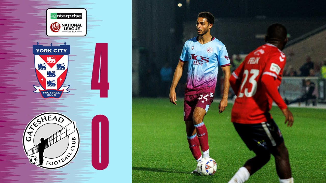 Gateshead defeated by four at York | York City 4-0 Gateshead | HIGHLIGHTS